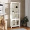 Flash Furniture Stella Modern Farmhouse Wooden Bookcase and Storage Cabinet, 3 Upper Shelves in White ZG-027-WHT-GG - alternate 1